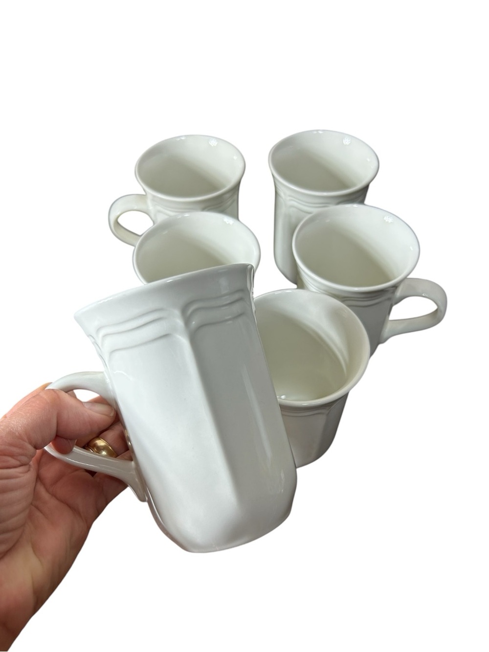 Mikasa French Countryside Stoneware Off White Set of 6 Cappuccino Mug